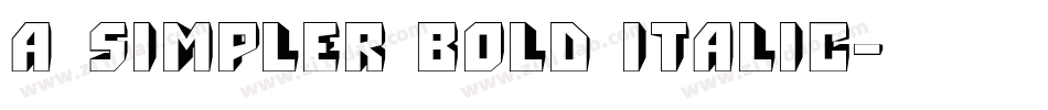 a_Simpler Bold Italic字体转换
